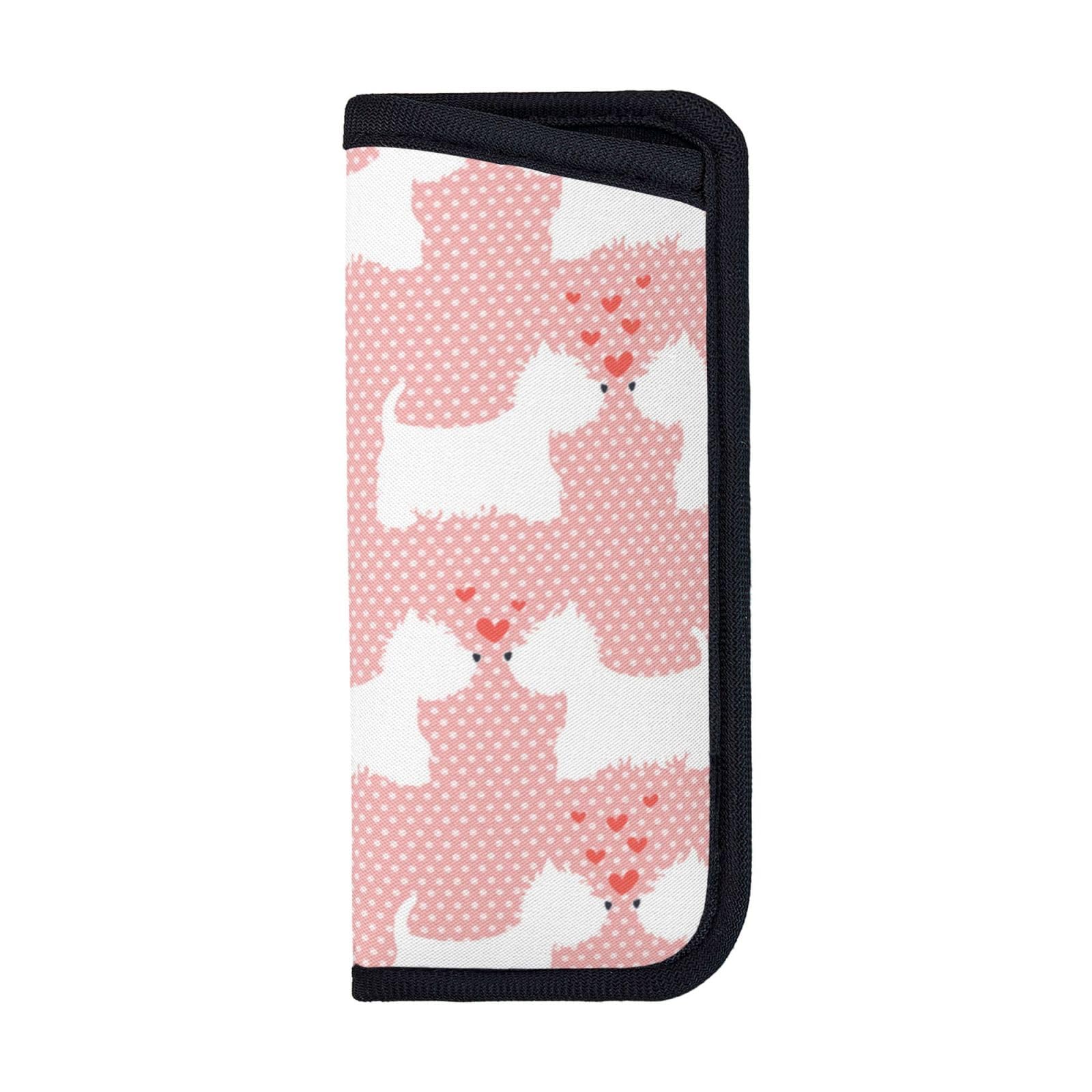BEEOFICEPENG Glasses Case,Anti-Scratch Spectacles Sleeve Portable Eyewear Case Sunglasses Case,Westie Dogs Pattern