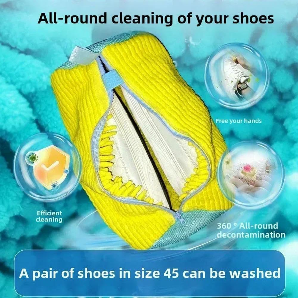 ZBDP - Borsa da bagno in rete resistente, con cerniera, ricca lanugine all'interno, protegge le scarpe da ginnastica, casual, in lavatrice, asciugatrice, organizer da viaggio