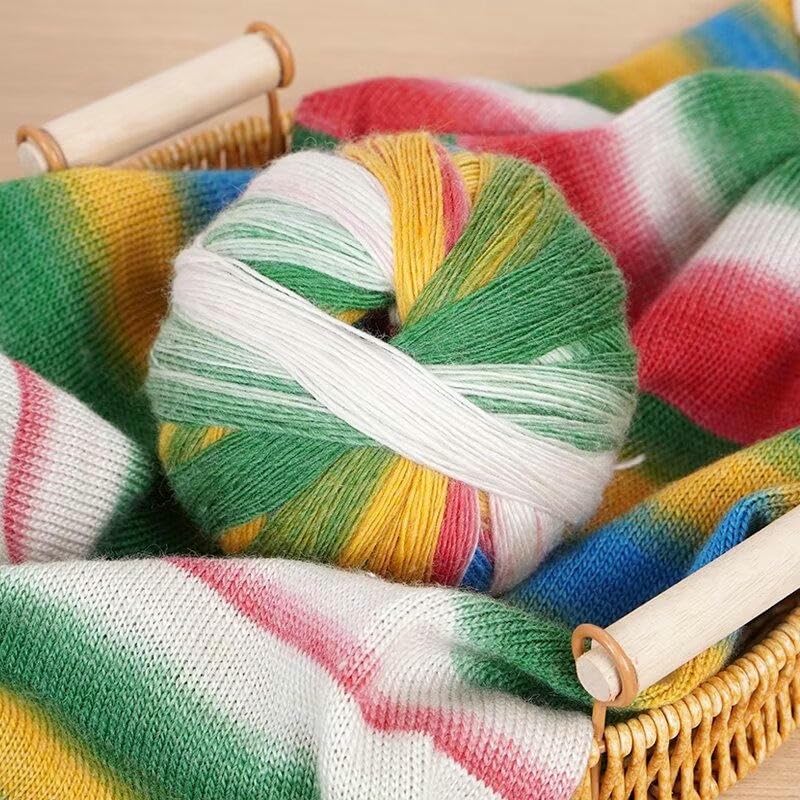 Hilo de Lana Degradado 6x100g, para Tejer a Mano, para chales, Bufandas, Gorros y cárdigans de Crochet