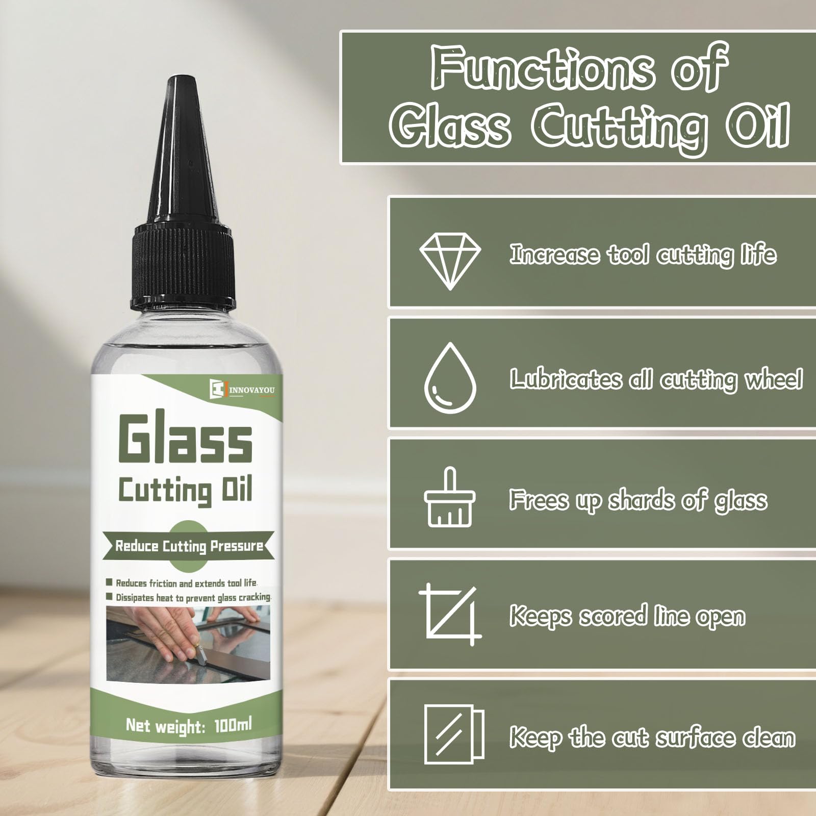 WAN2TLK Glass Cutting Oil 200ml, Suitable for All Glass Cutting Tools Tiles and Mirrors - Image 3