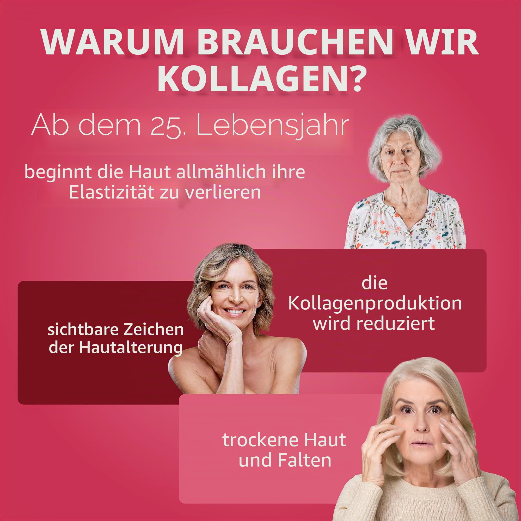 Nature's Finest Collagen SkinCare - Marine Kollagen Pulver Hochdosiert (5000mg) - Kollagen-Präparate mit Vitamin C - Unterstützt Haare, Nägel und Haut - Kollagen zum Trinken
