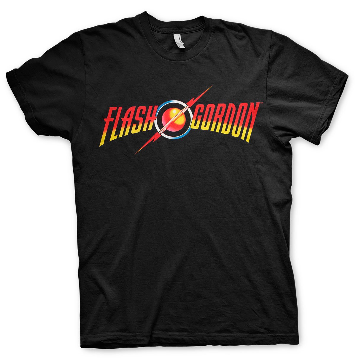 Flash Gordon Men's Black Logo Official T-Shirt (Black), XX-Large