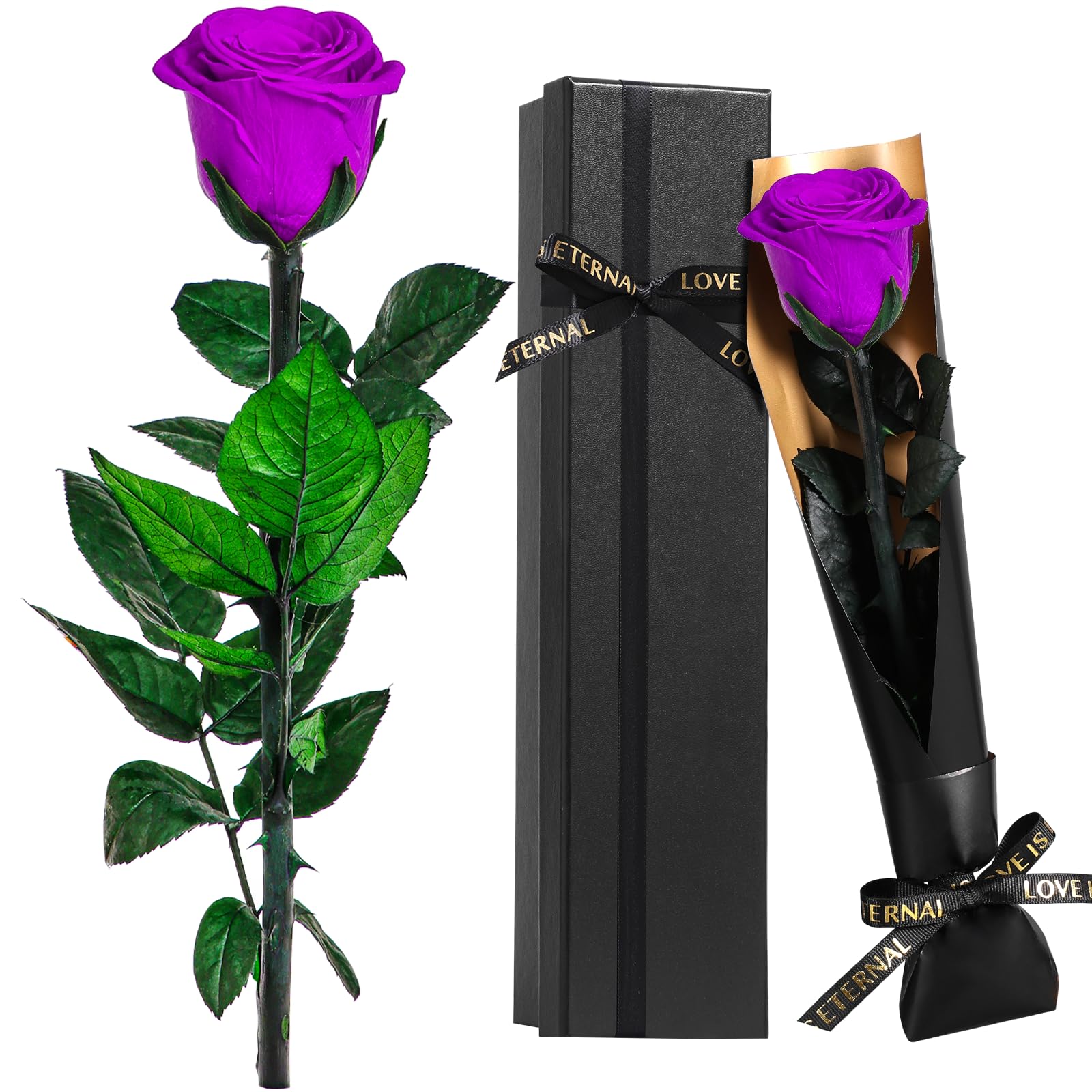 Mother's Day Flowers Roses Gifts for Women, Eternal Rose Preserved Flowers with Stem