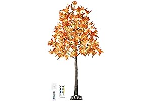 6FT 130 LED Lighted Maple Tree: Dazzling Autumn Decor