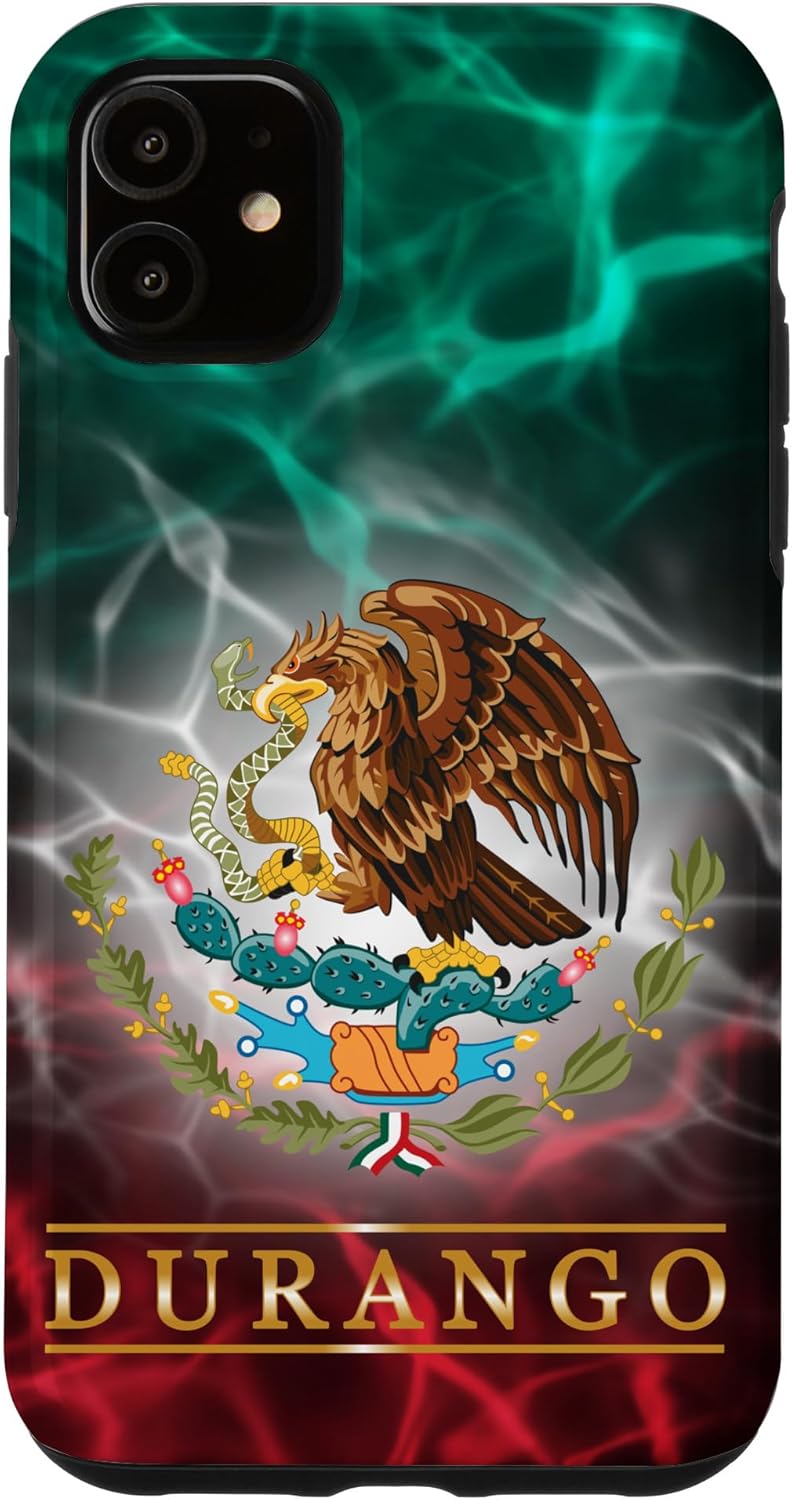 Durango Mexico Flag Phone Case- Proud to Mexican Roots Case for iPhone 12/12 Pro