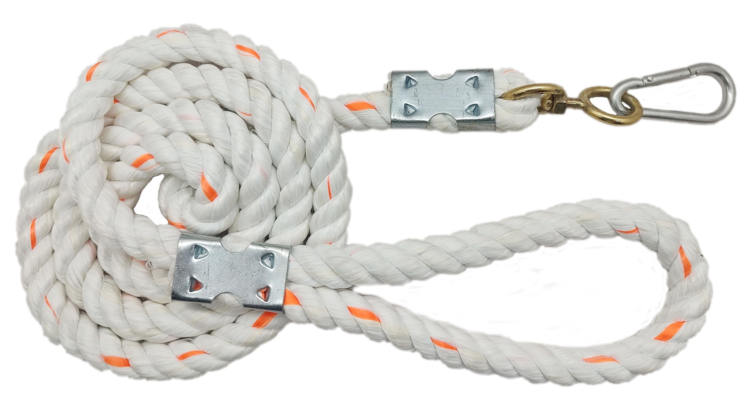 LAGHIMA JADON Heavy Duty Silk Rop Leash With Swivel Lockable Hook,Thickness 16Mm/6 Feet Long|Highly Reflective Leash|Dog Rope Leash For Medium&Large Dogs(White) (B0CNXTQ8Y9) Amazon Price History, Amazon Price Tracker