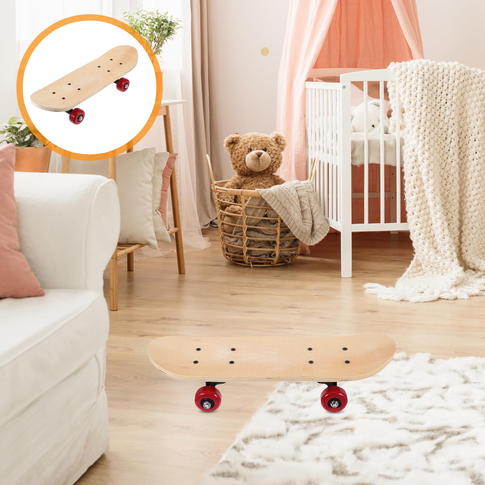 BESPORTBLE Lot de 2 4 roues en bambou pour décoration d'enfant