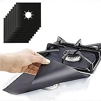 Linda’s Essentials Gas Stove Burner Covers (10 Pack) - Extra Thick Non-Stick, Heat-Resistant Reusable Protectors for Spotless Stovetops