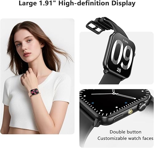 Miniatura 2 de Blackview Smart Watch for Women,1.91" HD Touchscreen Fitness Watch with Flashlight, Bluetooth Notifications/Make Calls, Heart Rate/Sleep Monitor/2