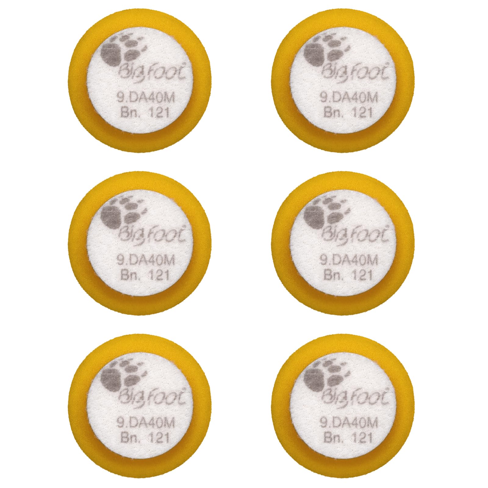 RUPES 40mm Pack of 6 Yellow D-A Fine Wool Polishing Pads | Ideal for Paint Correction &amp; Gloss Enhancement | Improves Finishing Performance | Compatible with 1.5" Backing Plate