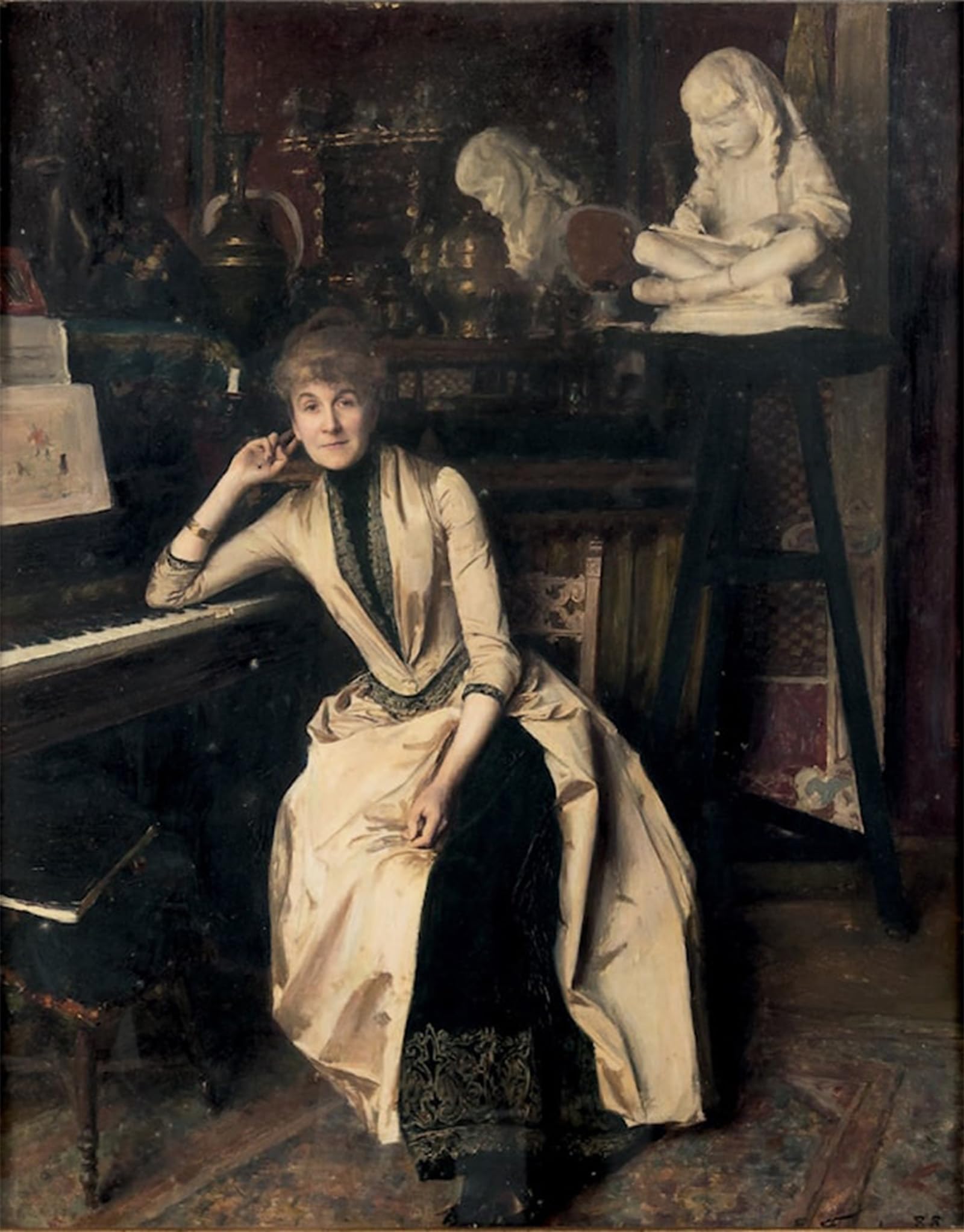 POSTERIIk Vintage Print Pop Art Landscape Artwork Portrait De Madame Gustave Paul by Emile Friant Art Prints for Office Home Decor 60x90cm