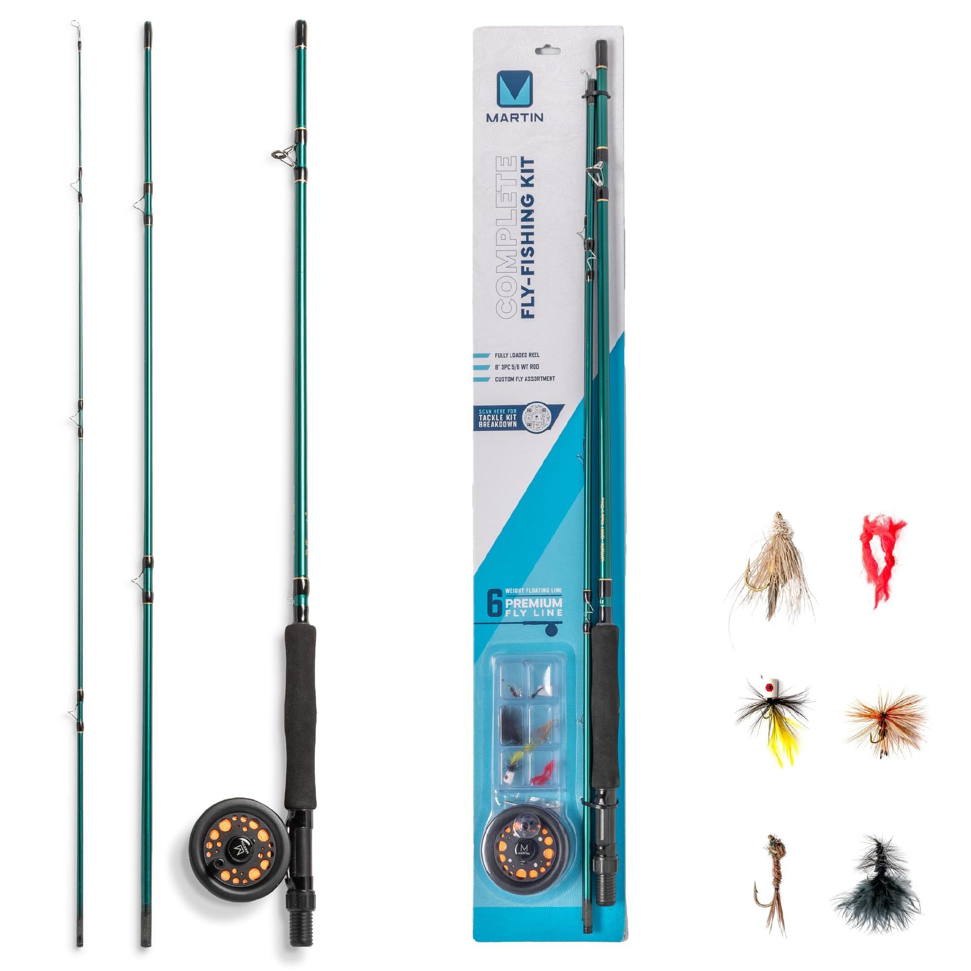 Martin Fly Reel and Fishing Rod Combo Kit
