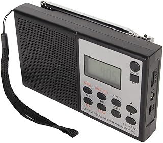Digital Radio AM FM, Portable Shortwave Radios, Rechargeable Radio Digital Tuner and Presets, LCD Display, Bass Speaker, Earphone Jack for Gift Elder Home