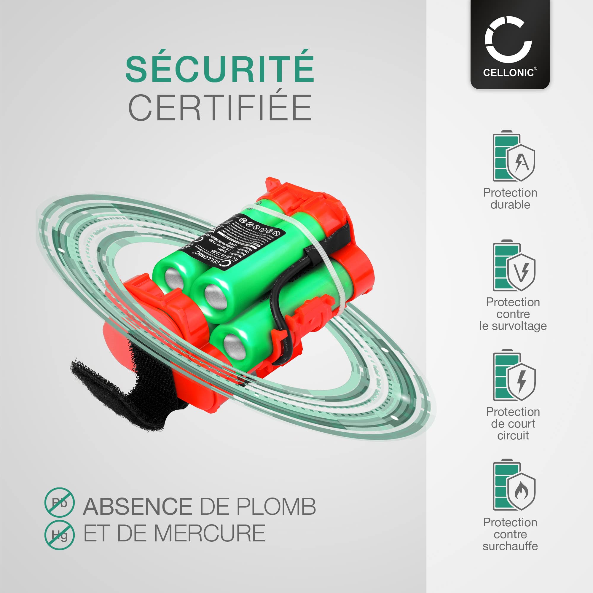 CELLONIC Batterie Compatible avec McCulloch R1000, Gardena 505 69 73-20