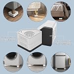 SEISSO Plaquettes anti-vibrations, pour laveuse et sécheuse 1100 lbs Poids Capacité, Double hauteur Laver la machine Pads de pied pour anti-dérapant & La réduction du bruit protège le plancher de la salle de lavage