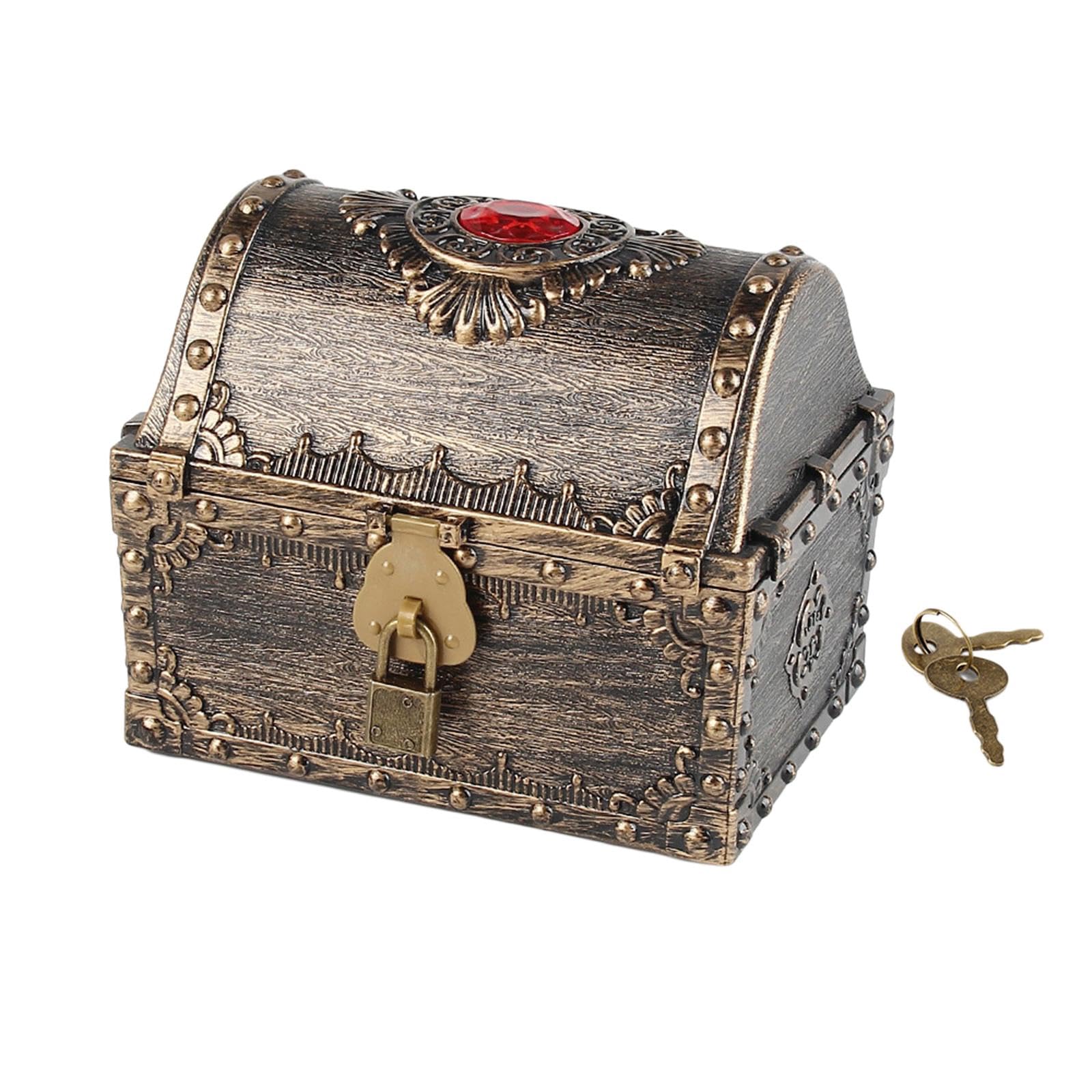 BNF®Treasures Collection Storage Box Props Pirate Treasure Chest for Kids Prizes Bronze|Home & Garden | Kids & Teens at Home | Furniture |1 Treasure Chest-image-13