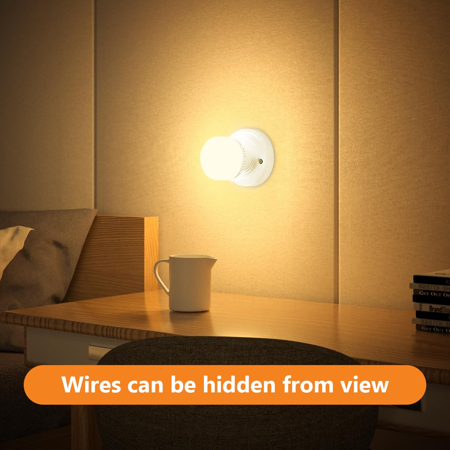 E26/ E27 Lamp Base Desktop 15ft Light Socket with Cord Light Bulb Base Include Screw Light Bulb Socket with On/Off Switch Hanging Light Cord Extension