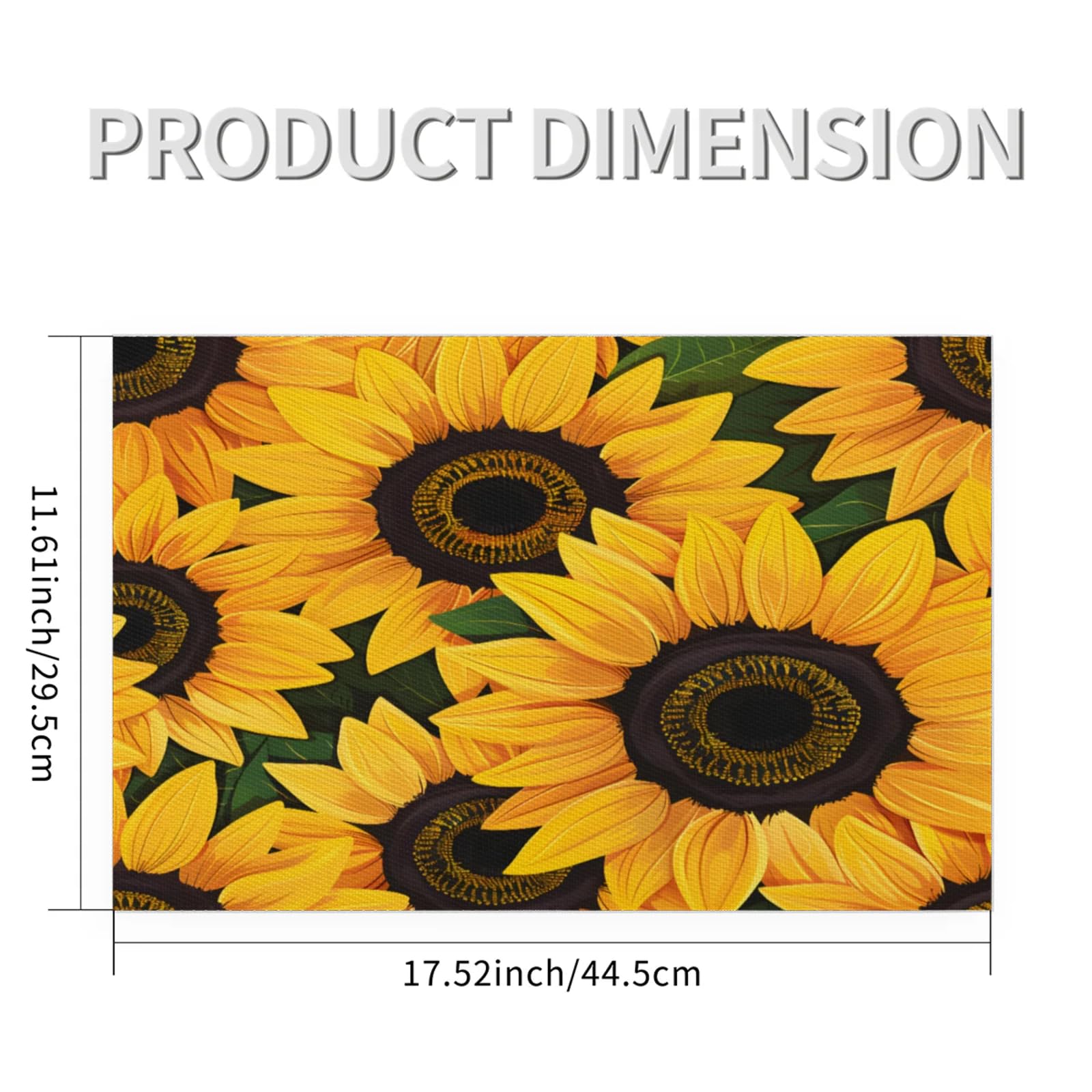 Amazon.com: Hexteria Yellow Sunflower Placemats Set of 6 Heat