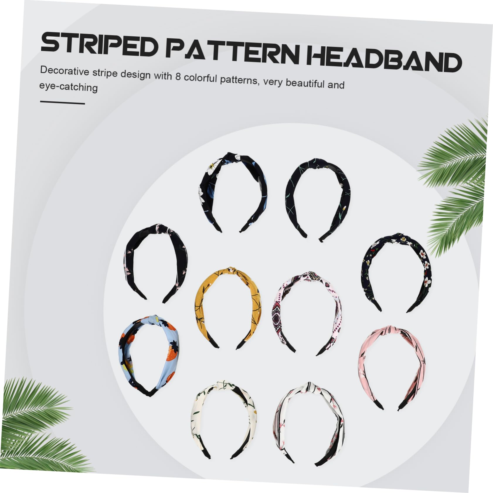 10 piezas Diademas de Tela Floral para Lavado Facial y Maquillaje Accesorios Elásticos Prácticos y Decorativos para Mujer y Niñas