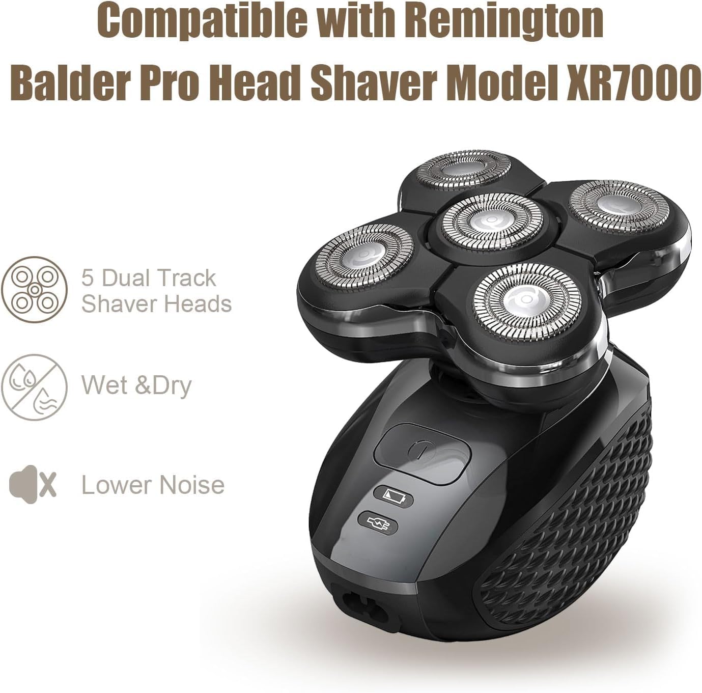 Cabezal de repuesto para afeitadora Remington modelo SPR-XR7000, cuchillas de repuesto de acero inoxidable flexibles afiladas y frescas (paquete de 4)