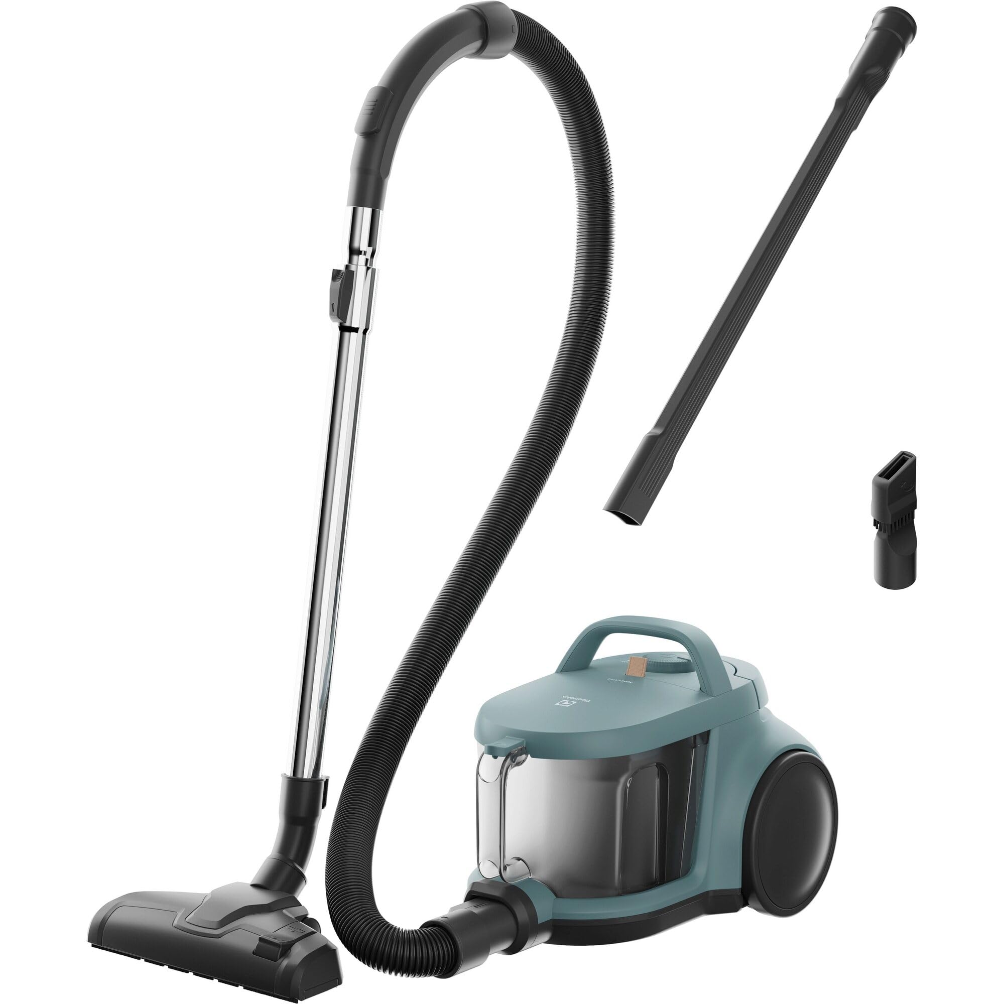 Electrolux Aspiradora Clean 300 EL31C2OG sin Bolsa, Boquilla CombiFloor, 99,99% de eficiencia de aspiradora, Filtro HEPA, contenedor de Polvo XXL, 2L, diseño ergonómico, Alcance de 8 Metros, Verde