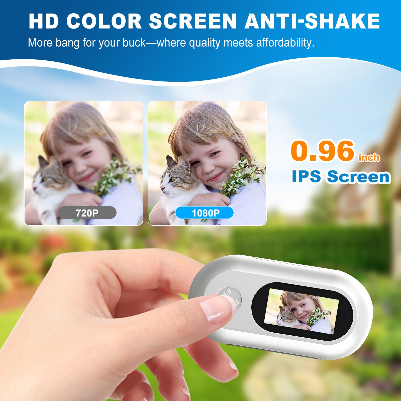 Collar de cámara para gatos 1080P, mini cámara deportiva inalámbrica con grabación de video, cámara de acción pequeña para suministros de mascotas, cámara corporal para interiores y