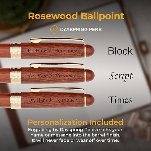 Miniatura 3 de Bolígrafo de madera grabada para profesionales médicos, bolígrafo y estuche de madera con temática médica. Regalo ideal para médico o enfermera,