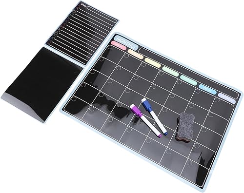 Miniatura 3 de 3 in 1 Magnetic Dry Erase Board Planner Set, with 8 Color Markers, Eraser, for Fridge