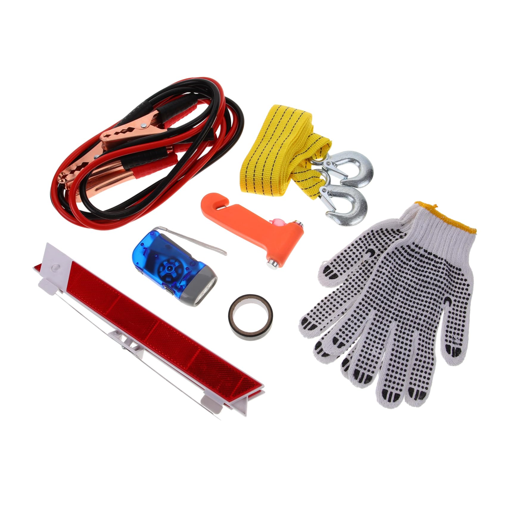 Zerodeko Kit de Emergencia para Coche 1 Juego de 8 Piezas Abs Goma Metal