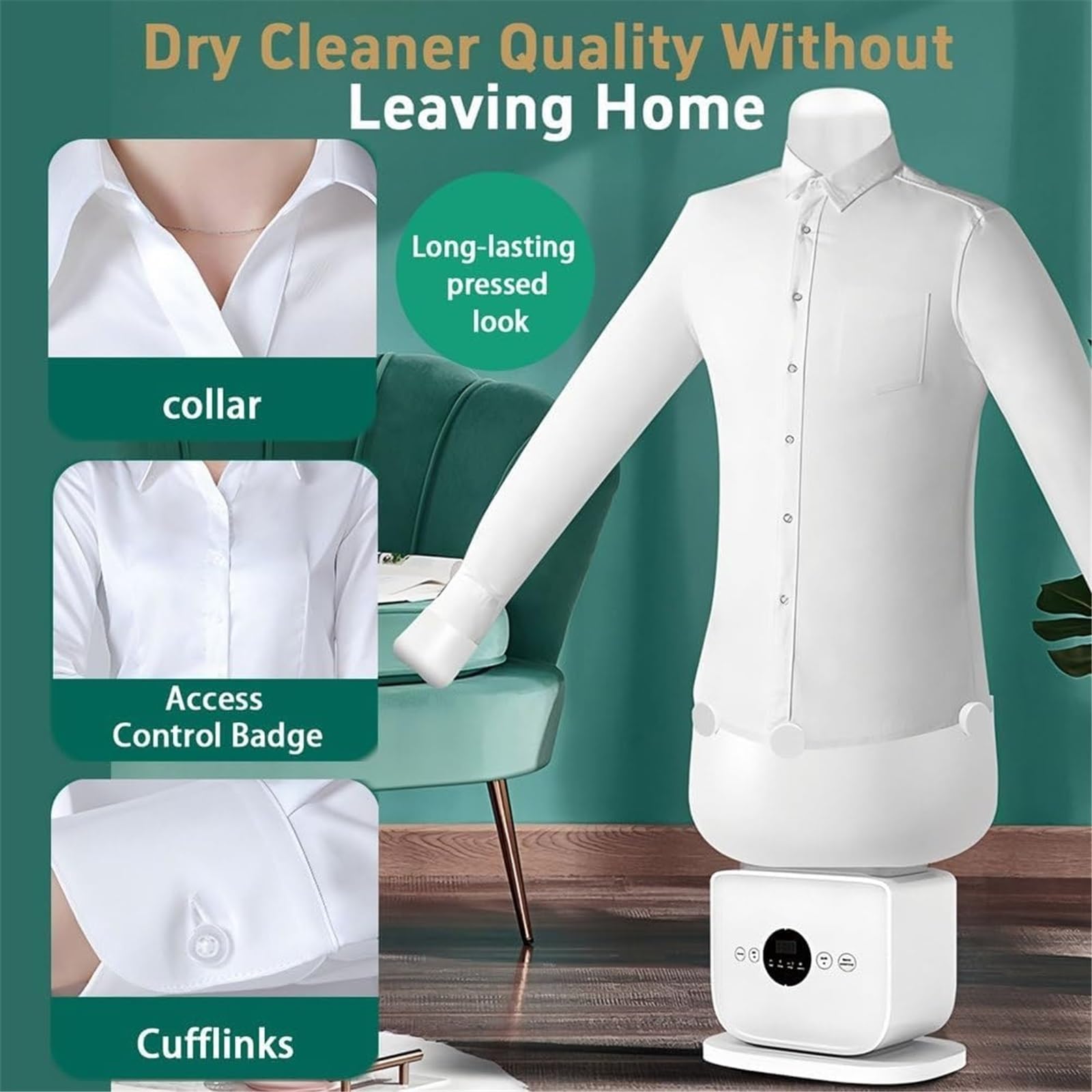 Máquina de planchar a vapor portátil | Manos Libres Automático | Plancha de secado rápido de 8 minutos | Flujo de aire suave | Camisas/zapatos/pantalones aplicables