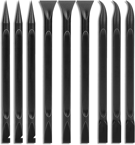 Herramienta de limpieza de hendiduras, 9 piezas de herramienta raspadora de plástico de fibra de carbono, juego de cepillos para detalles de