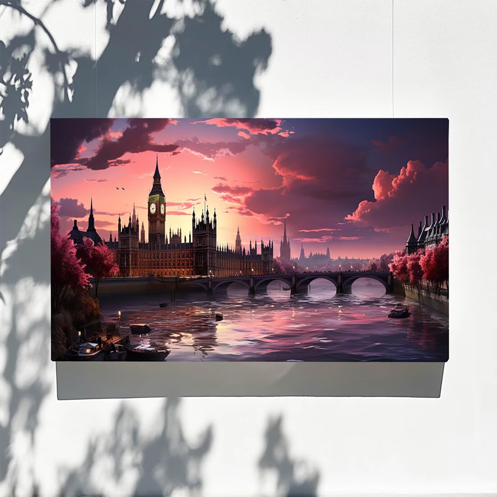 DIY Malen nach Zahlen Erwachsene London Malen nach Zahlen ab 7 jahre Mädchen Baum Kreativ set für Erwachsene mit Leinwand Acrylfarben set und Pinsel, Bastelset zum Bemalen für Wanddeko 100X200cm 9-D-0