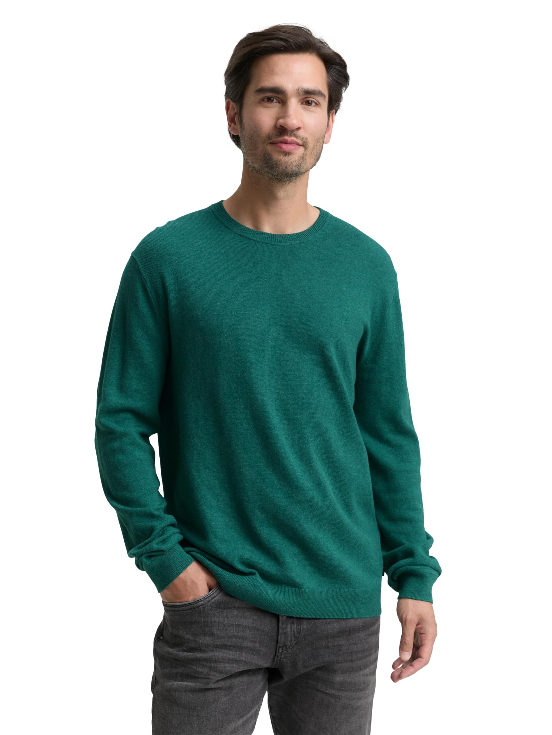 Tom Tailor Herren 1048015 Strickpullover mit Kaschmir-Anteil (1er Pack)