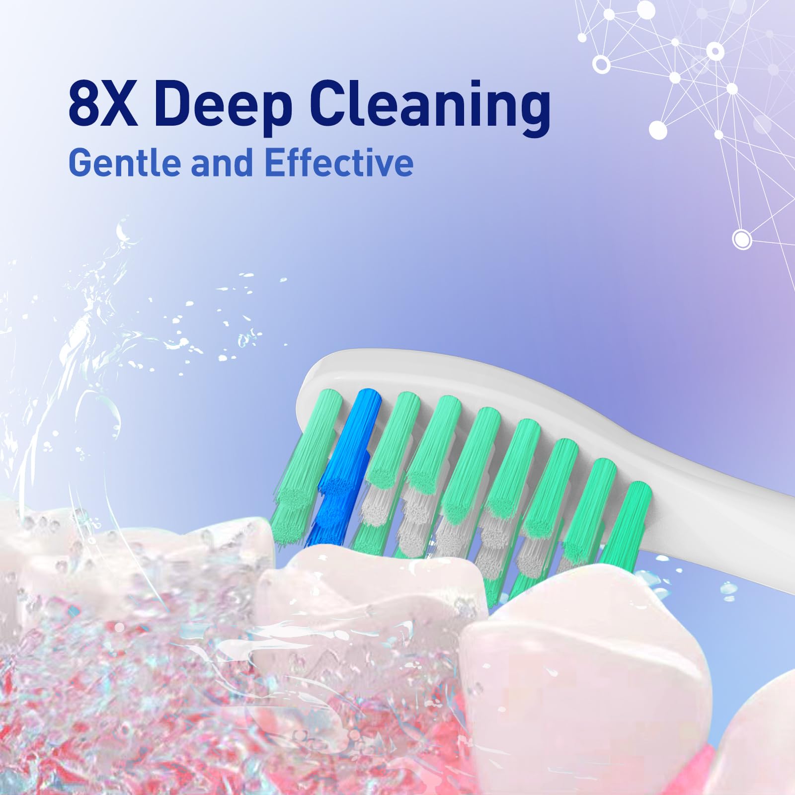 Cabezales de repuesto para cepillo de dientes Philips Sonicare E-Series HX7022/66 HX7023/30, se adapta a Essence, Elite, Advance, CleanCare y otros modelos de cepillo de dientes eléctrico Sonic Care