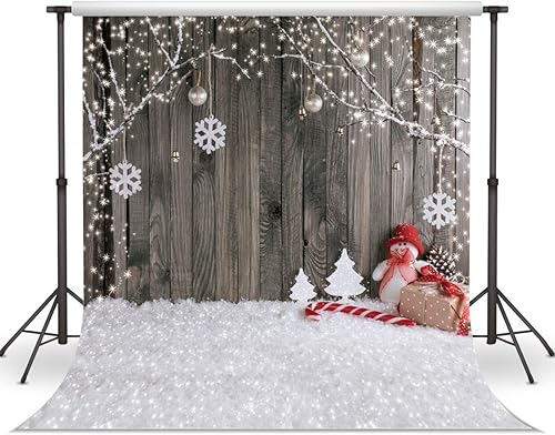 LYWYGG Fondo de Navidad de 8X8FT Fondos de fotos de piso de nieve Fondos de fotografía de pared de madera para niño CP-70-0808 disponible en Yaxa Venezuela