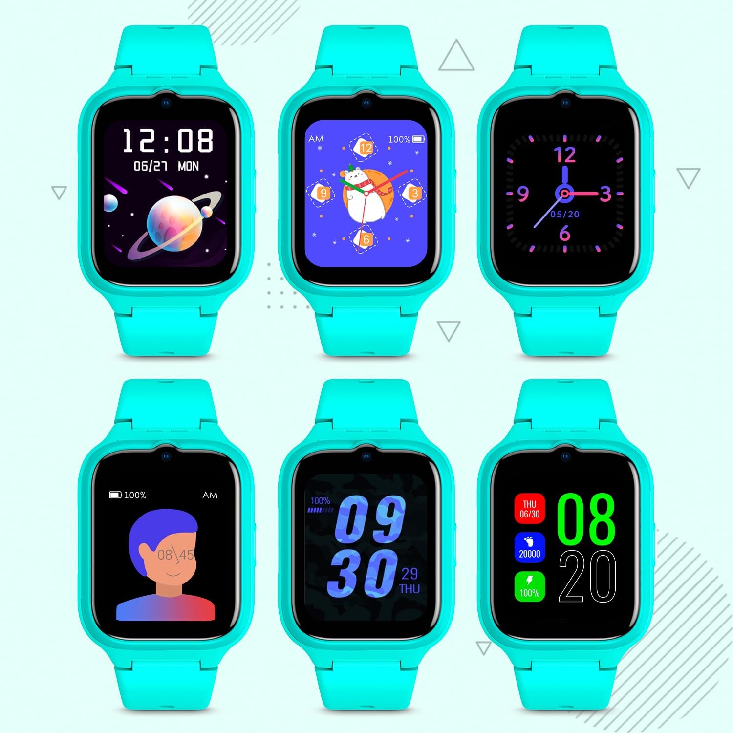 SPC Smartee 4G Kids – Montre intelligente pour enfants avec GPS, appels et appels vidéo, chat familial, mode école, bouton SOS, IP68 et gestion de smartwatch dans l’application gratuite SPC Smart Clan