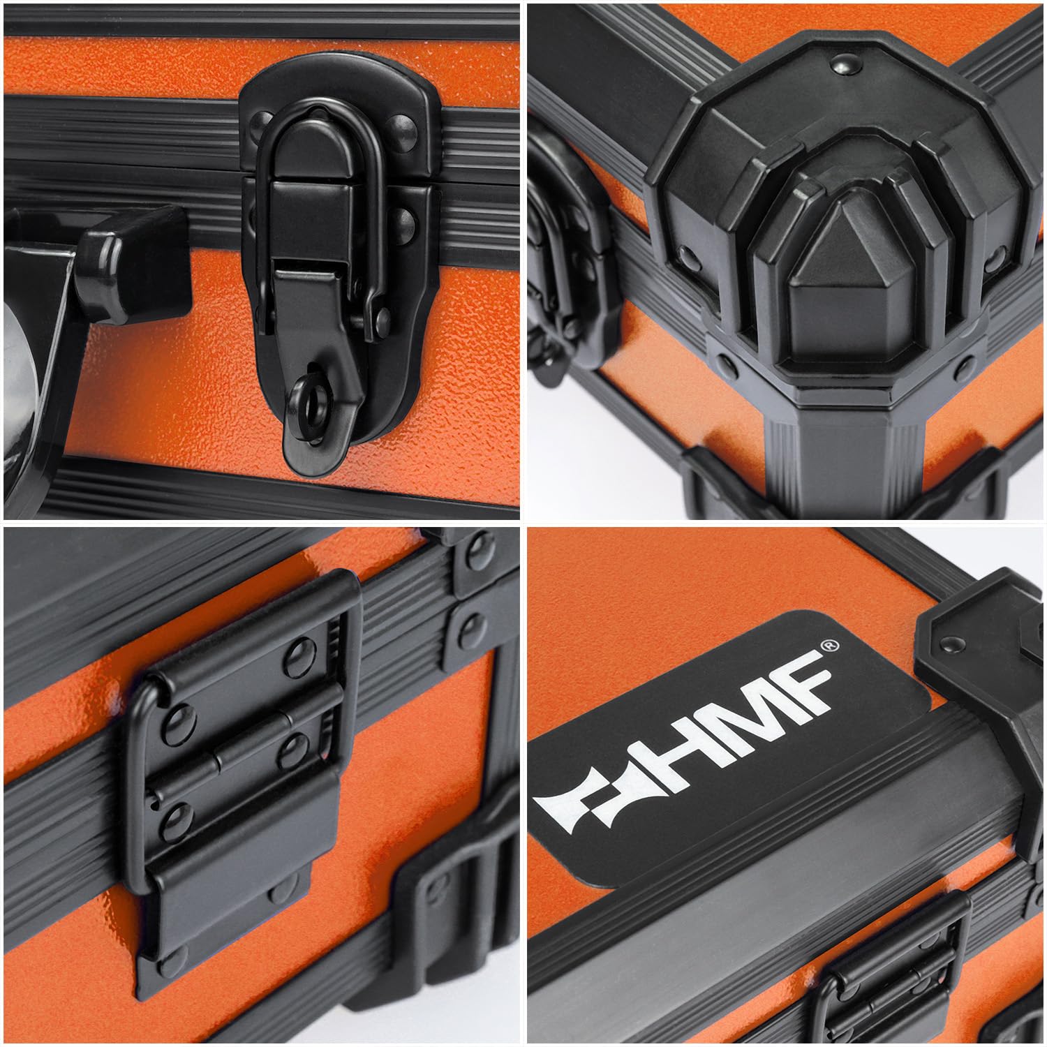 HMF 15502-18 Mallette de Transport avec Mousse alvéolée, Mallette Universelle | 39 x 29 x 12 cm | Orange