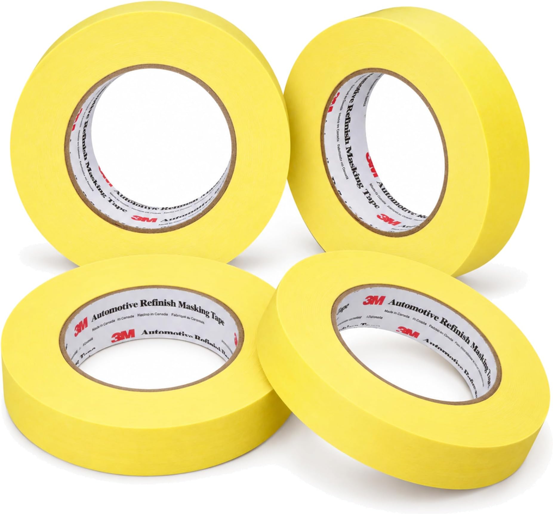 Automotive Refinish Masking Tape, 36 mm x 55 m, High-Temperature Resistant – 4-Pack for Clean Paint Lines
