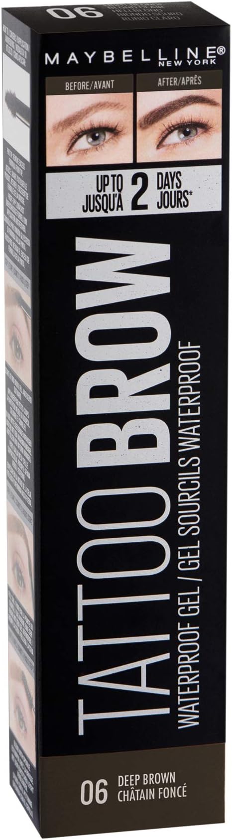 Maybelline New York Tattoo Brow Waterproof Eyebrow Gel No. 06 Deep Brown 5ml