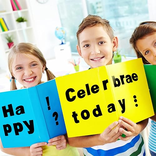 Miniatura 5 de 24 hojas de 232 calcomanías de letras del alfabeto de 2.5 pulgadas, calcomanías de letras grandes autoadhesivas para el aula, buzón, tablón de