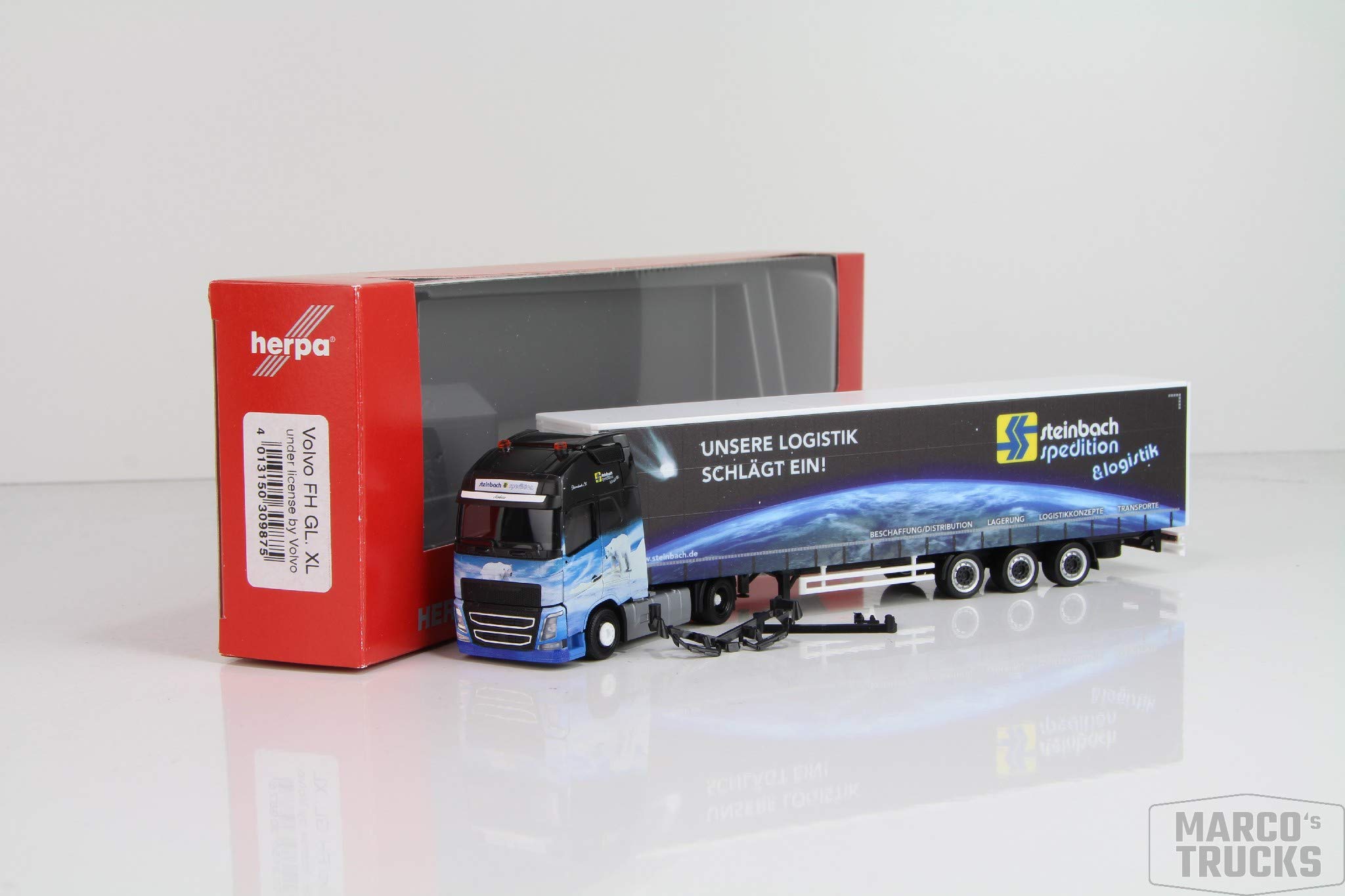 Amazon | herpa 1/87 ボルボ FH GL XL カーテンキャンバスセミ