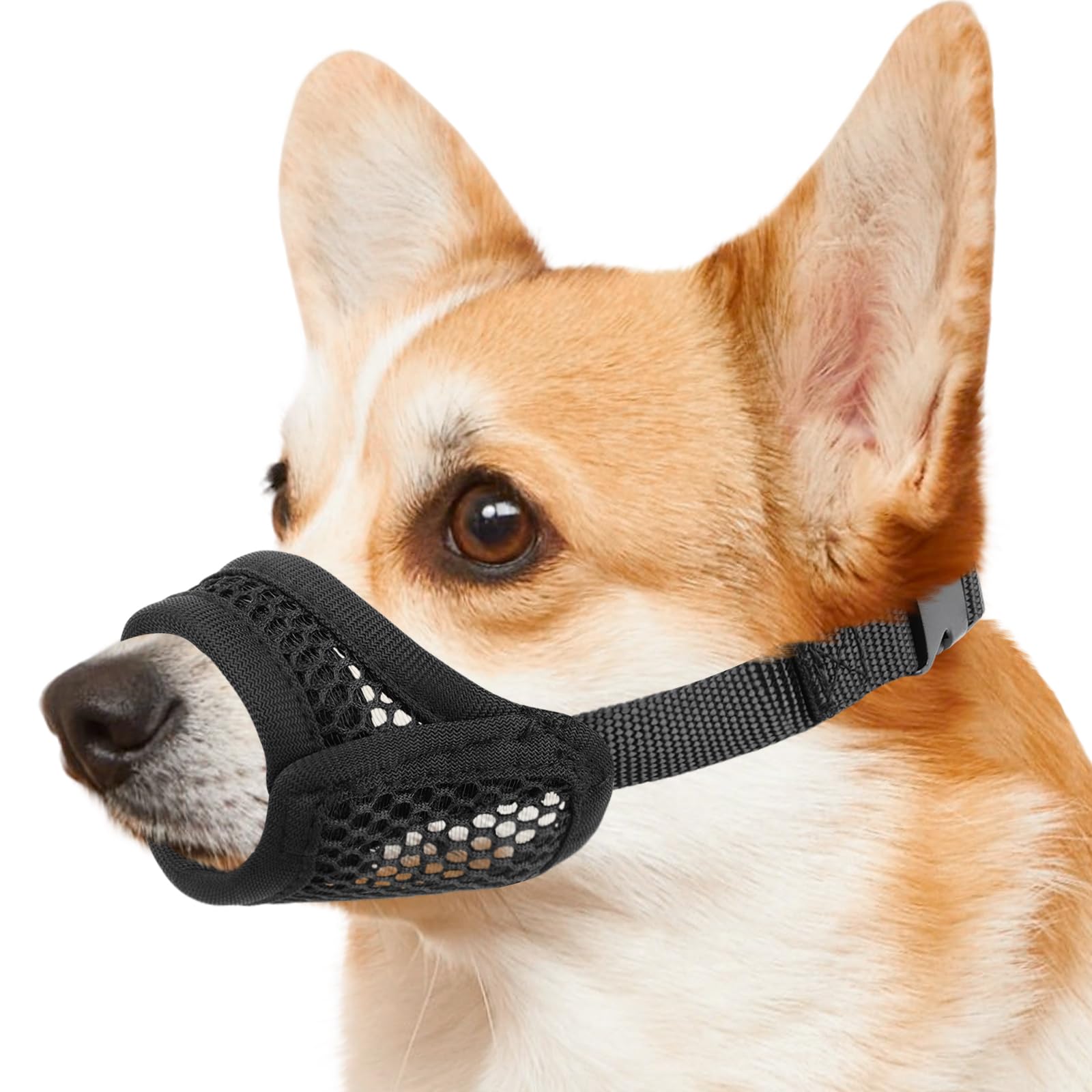 Mayerzon Soft Mesh Muzzle for Small Medium Dogs Anti-Biting
