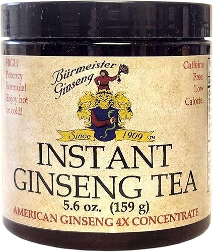 Burmeister Ginseng Té suelto de ginseng americano cultivado en Wisconsin, paquete de 1 oz, aumenta la energía, afronta el estrés