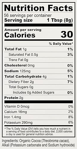 Miniatura 3 de Anthony's Cacao negro orgánico en polvo, 1 libra, sin azúcar, procesado holandés, sin gluten, sin OMG