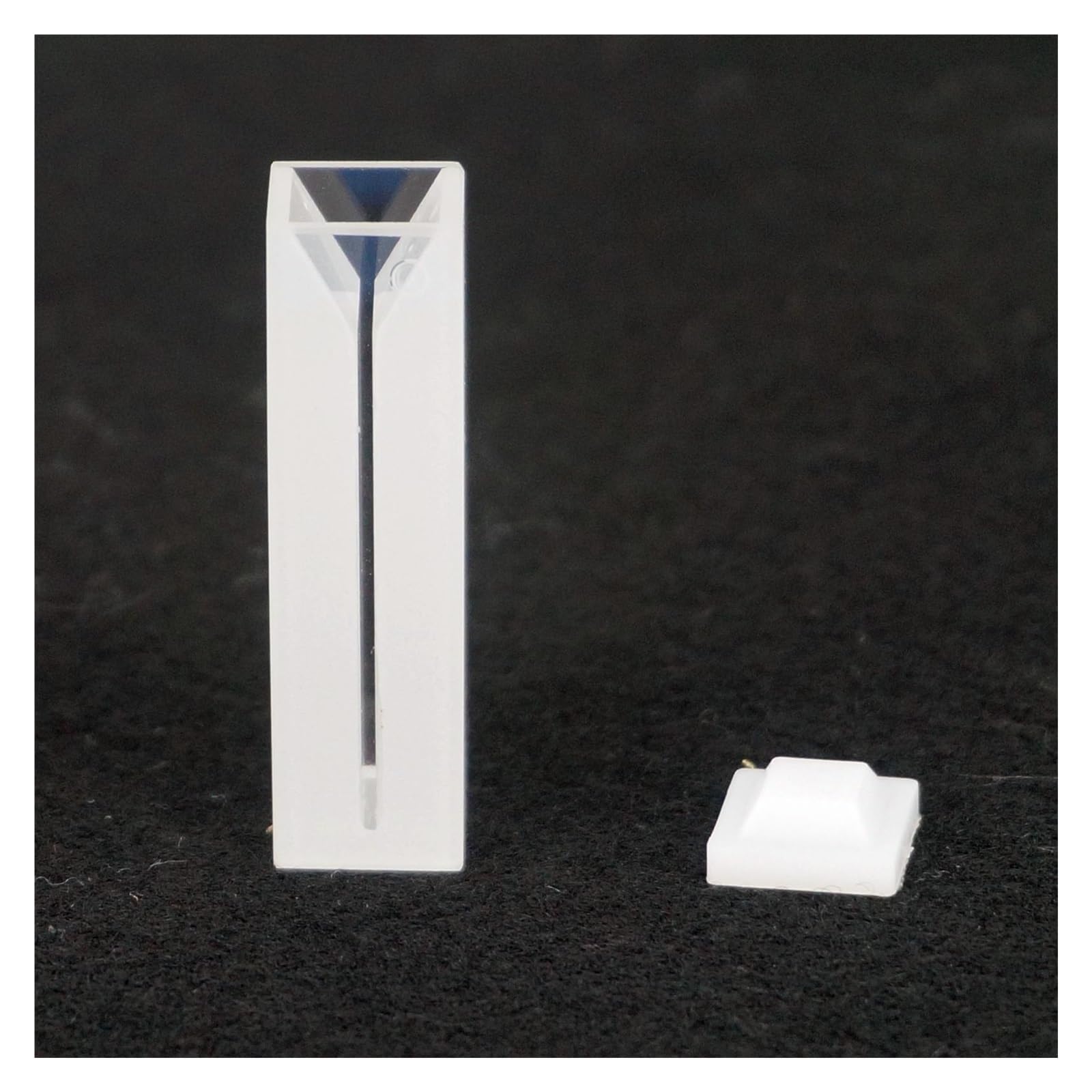MENGKE 350ul 10mm Path Lenth Micro Cubeta De Cuarzo Con Paredes Heladas Y Tapa