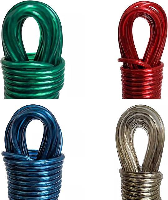 20m - Washing Line Rope - Thick Strong - Plastic PVC Cover Garden Outdoor - Assorted Colors