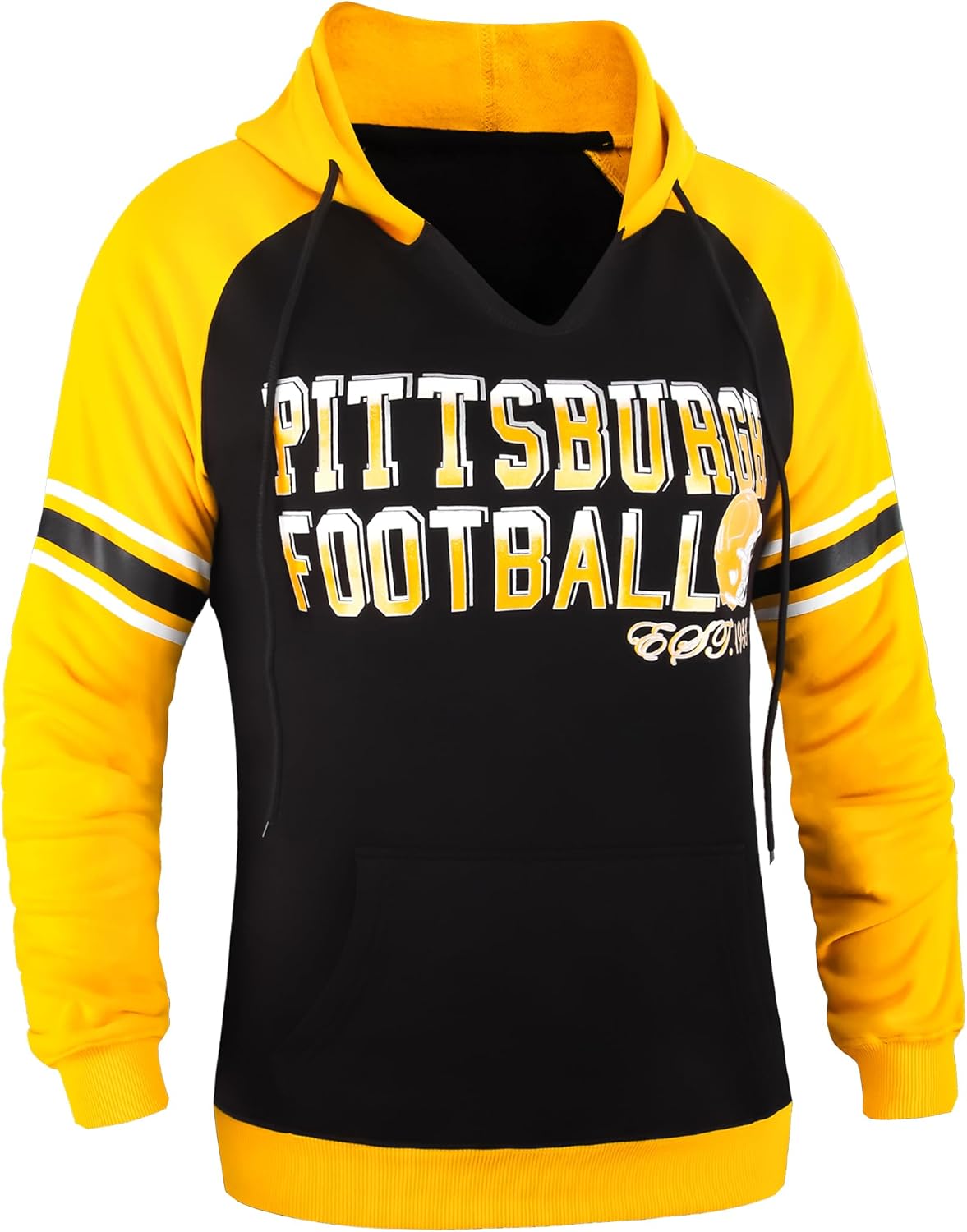Womens City Football V Neck Long Sleeves Fleece Hoodies Pullover Raglan Sweatshirts - Image 3