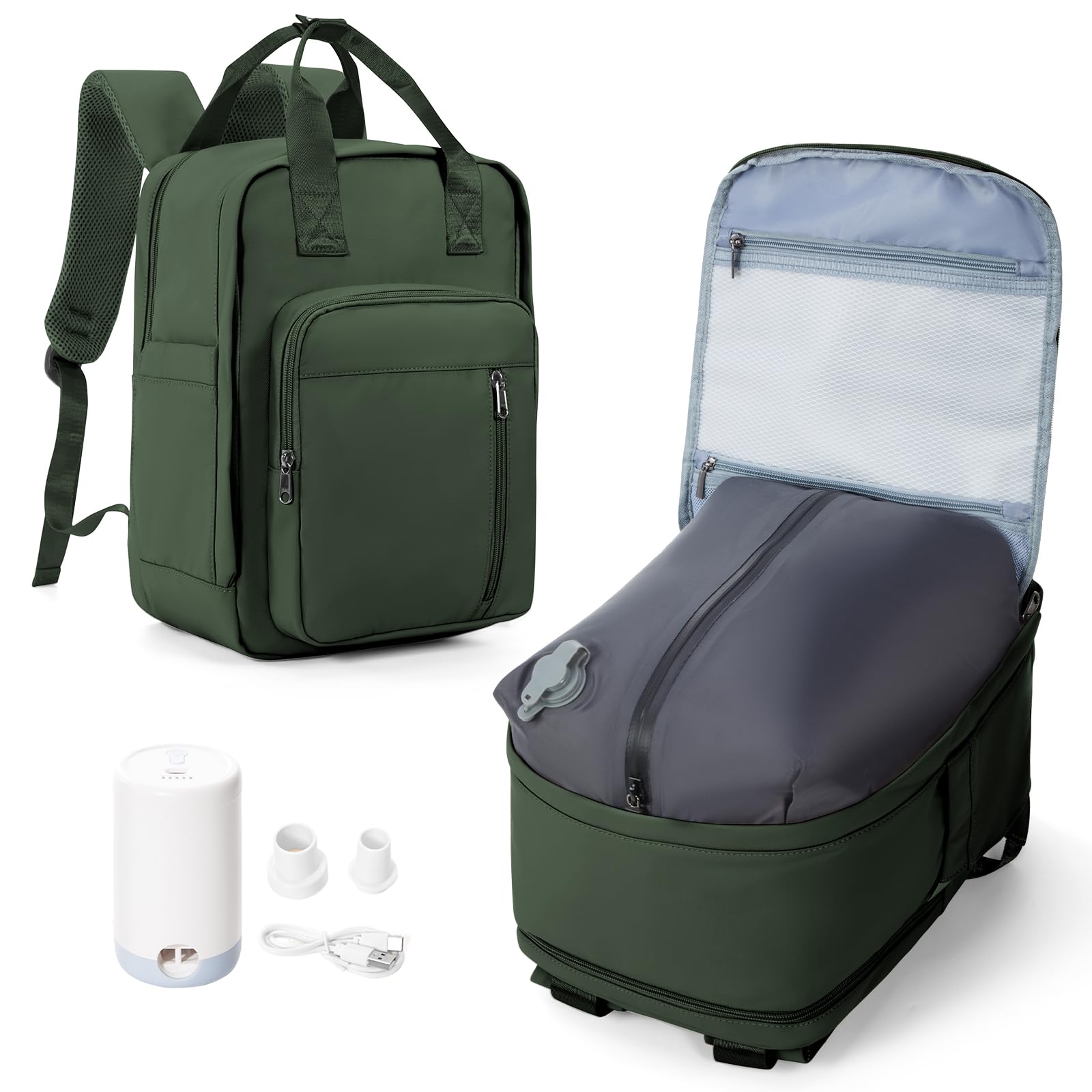 BJLFS Borse da Cabina per Ryanair 40x30x20 Zaino Wizzair Sottovuoto da viaggio 40x20x25 Bagaglio a Mano con compressione sottovuoto,Zaino Easyjet 45x36x20,Zaini Casual per laptop da 14 pollici