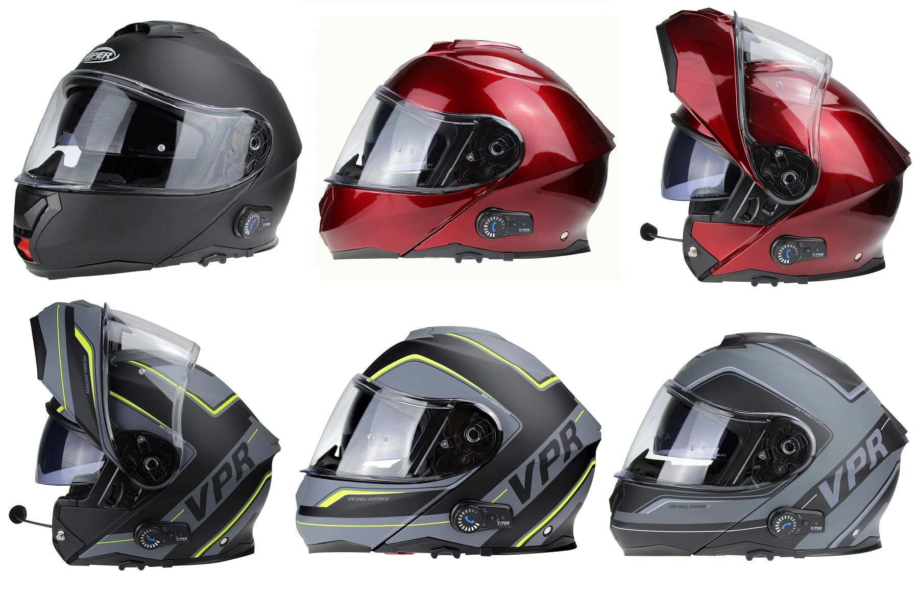 Buy VIPERR RSV191 FLIP UP BLUETOOTH MODULAR HELMET NEW 2022 Motorbike Motorcycle Biker Rider C