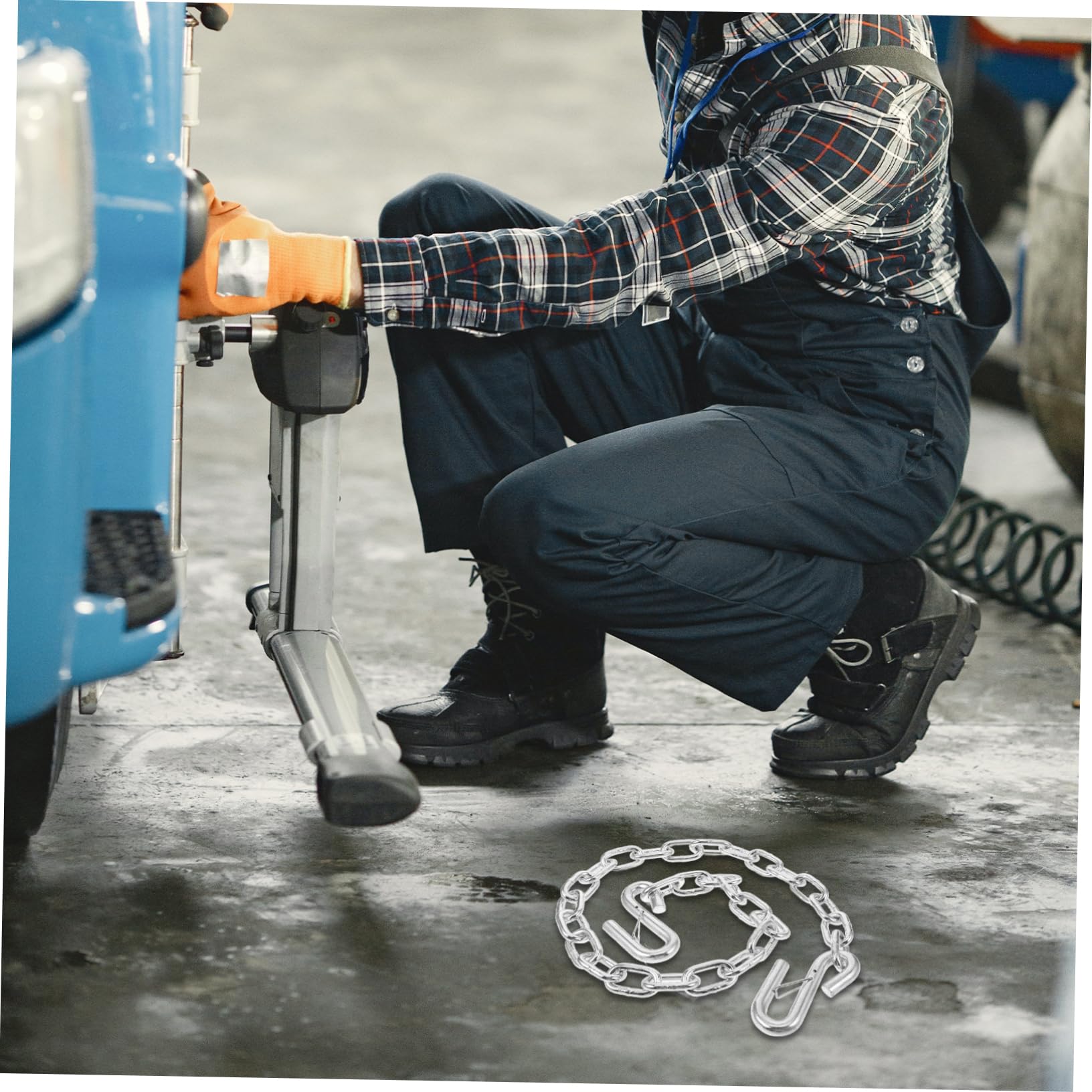 Catena Sicurezza per Rimorchio con Ganci in Acciaio Inox